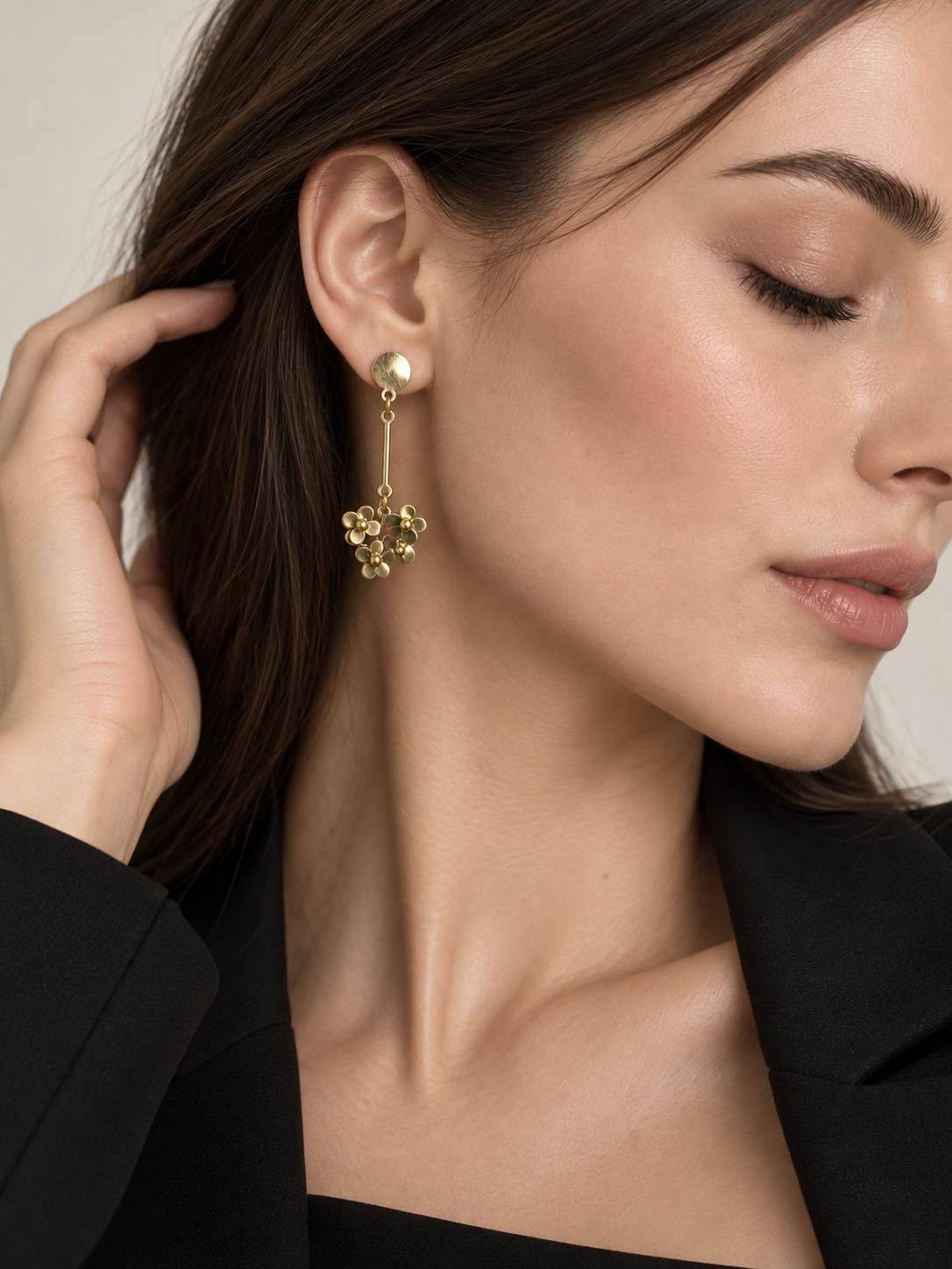 Nora Anti-Tarnish Floral Drop Earrings