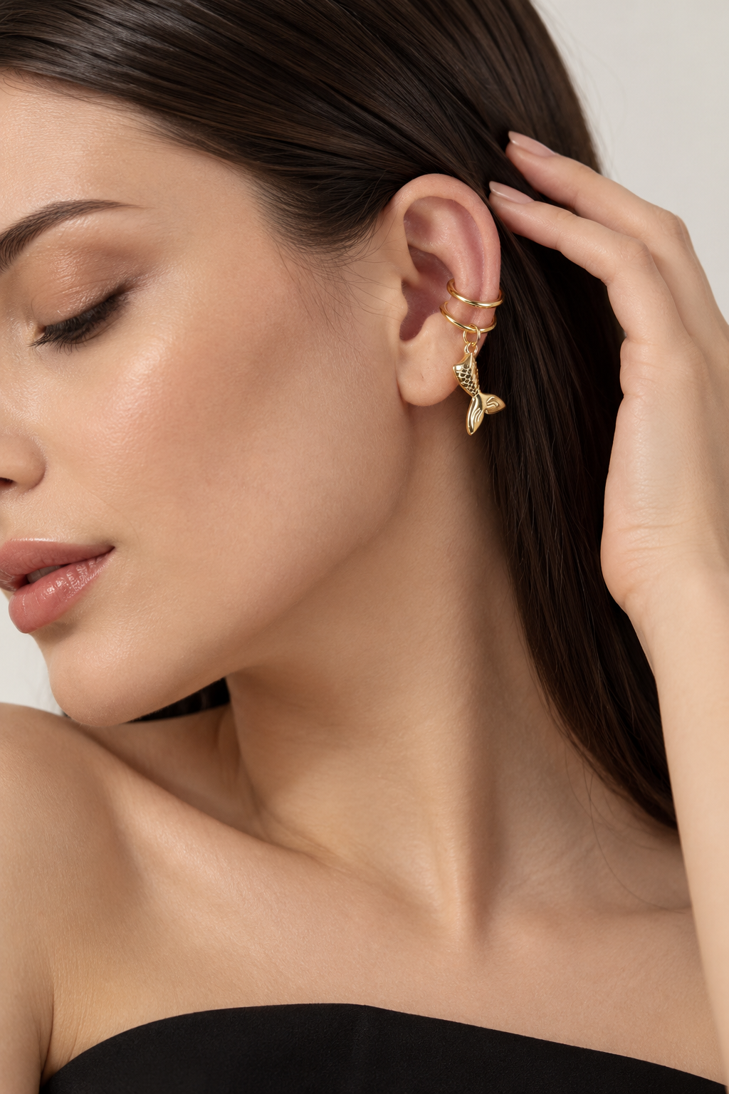 Mermaid’s Tale Ear Cuff – Anti-Tarnish