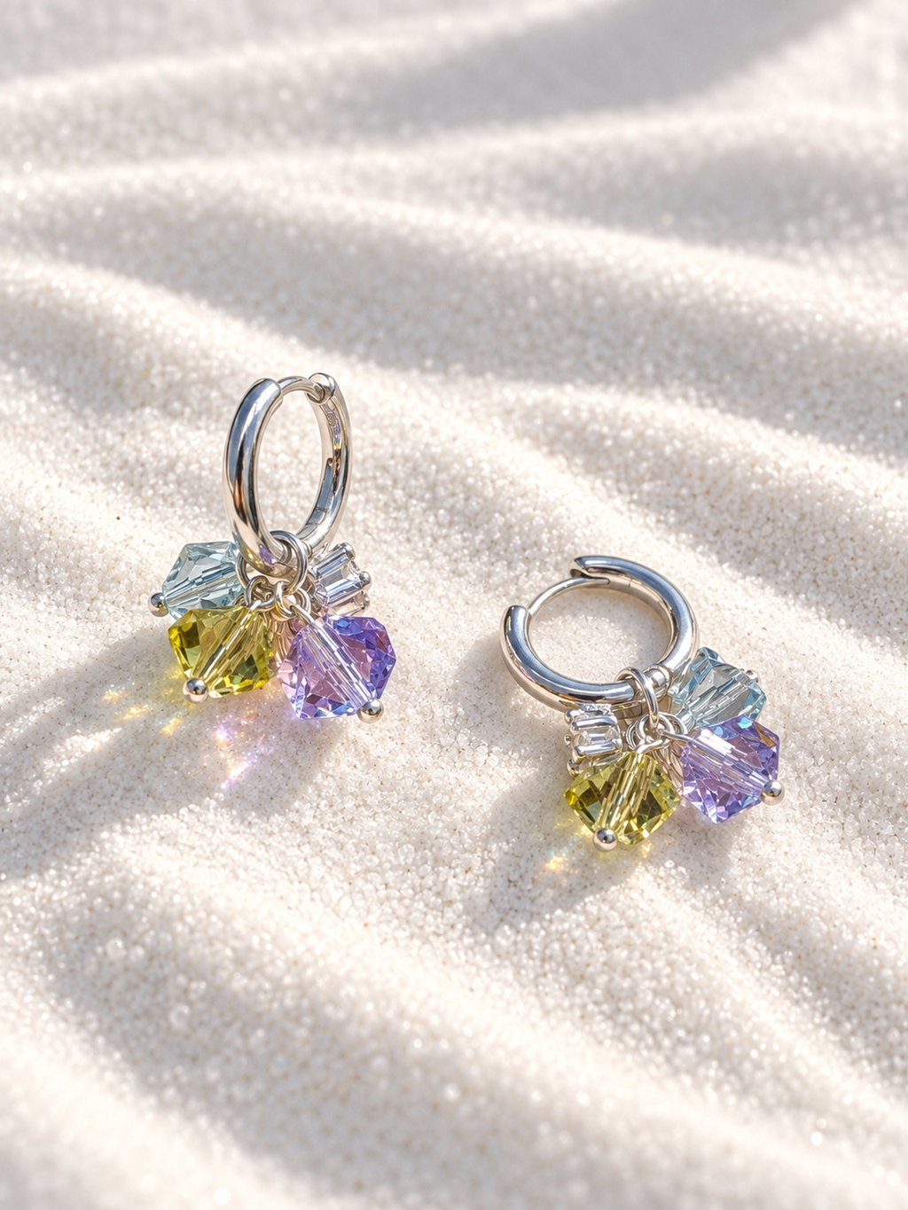 Nyla 925 Silver Plated Charm Drop Earrings