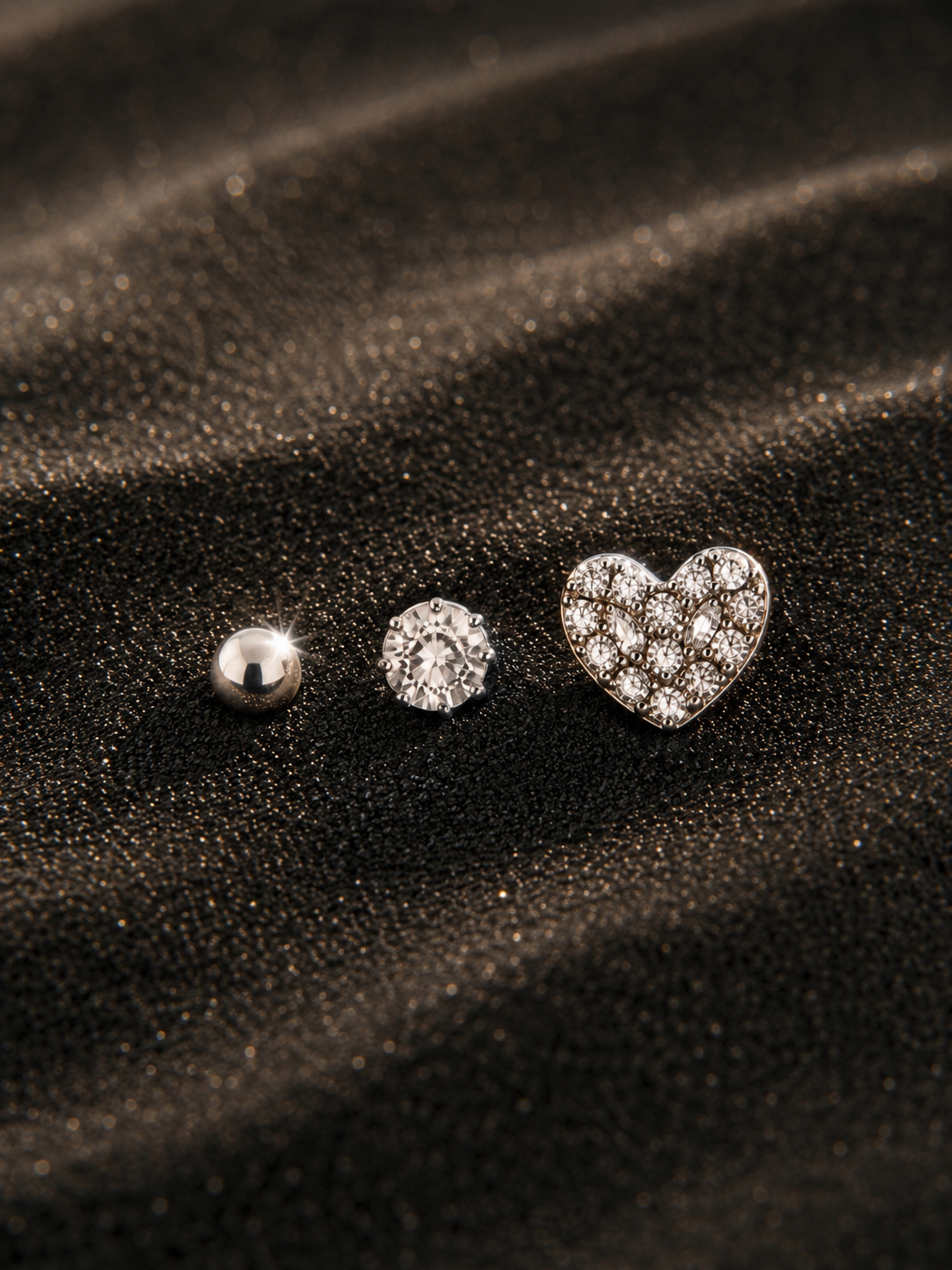 Heart Trio Earrings