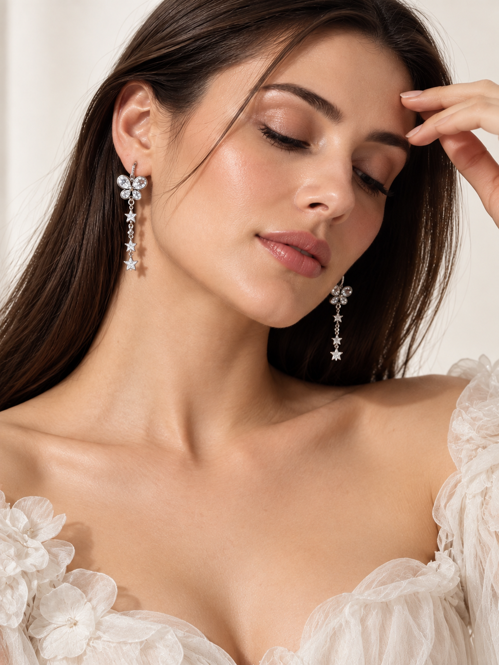 Lumière Butterfly Drop Earrings