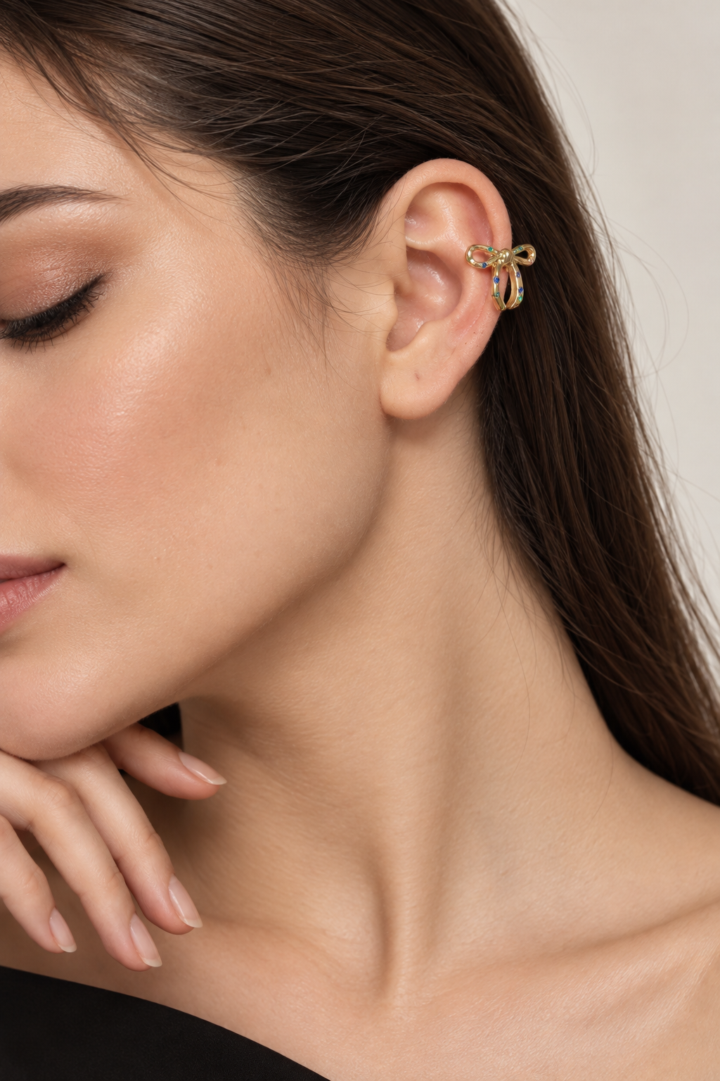 Bella Bow Ear Cuff – Anti-Tarnish