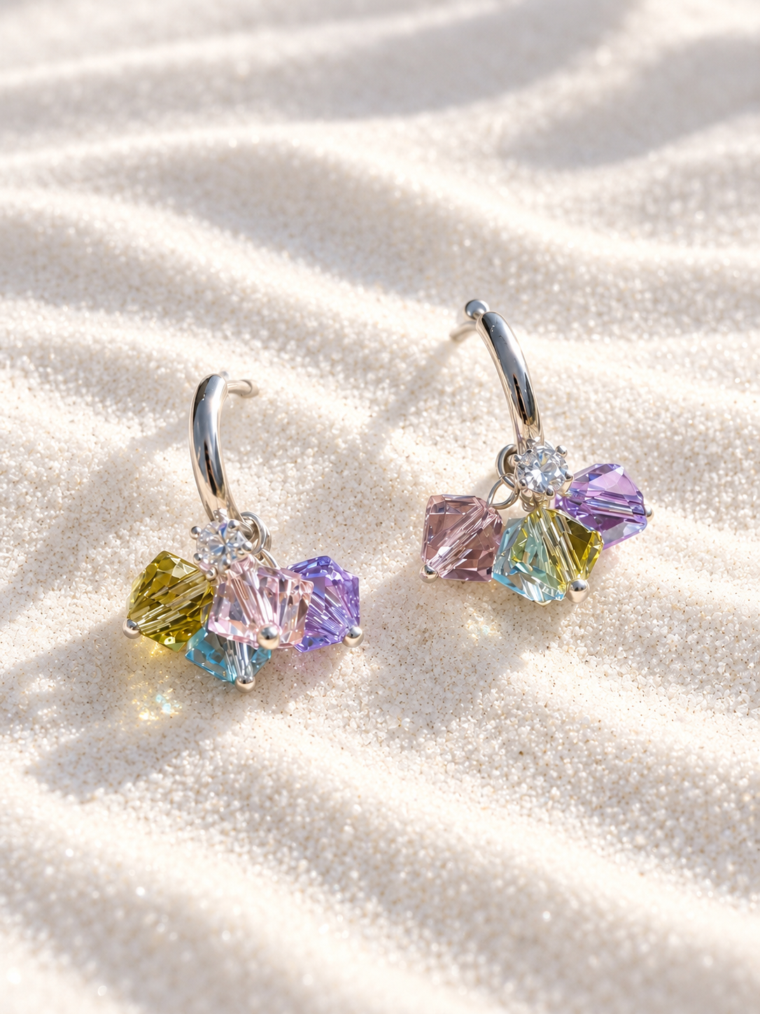 Nyla 925 Silver Plated Charm Drop Earrings