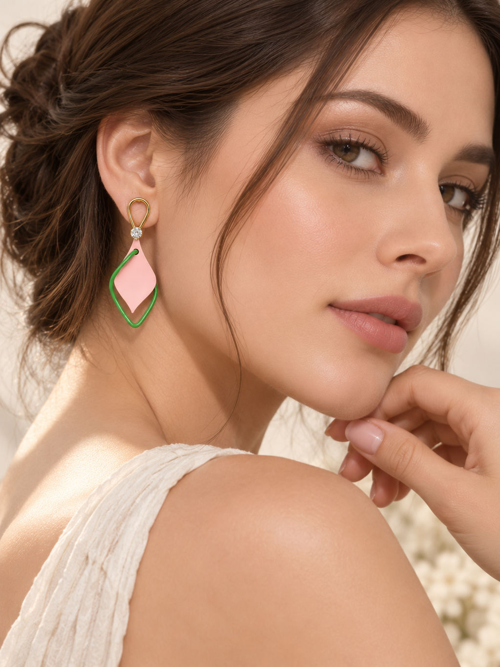 Sienna Anti-Tarnish Geometric Drop Earrings