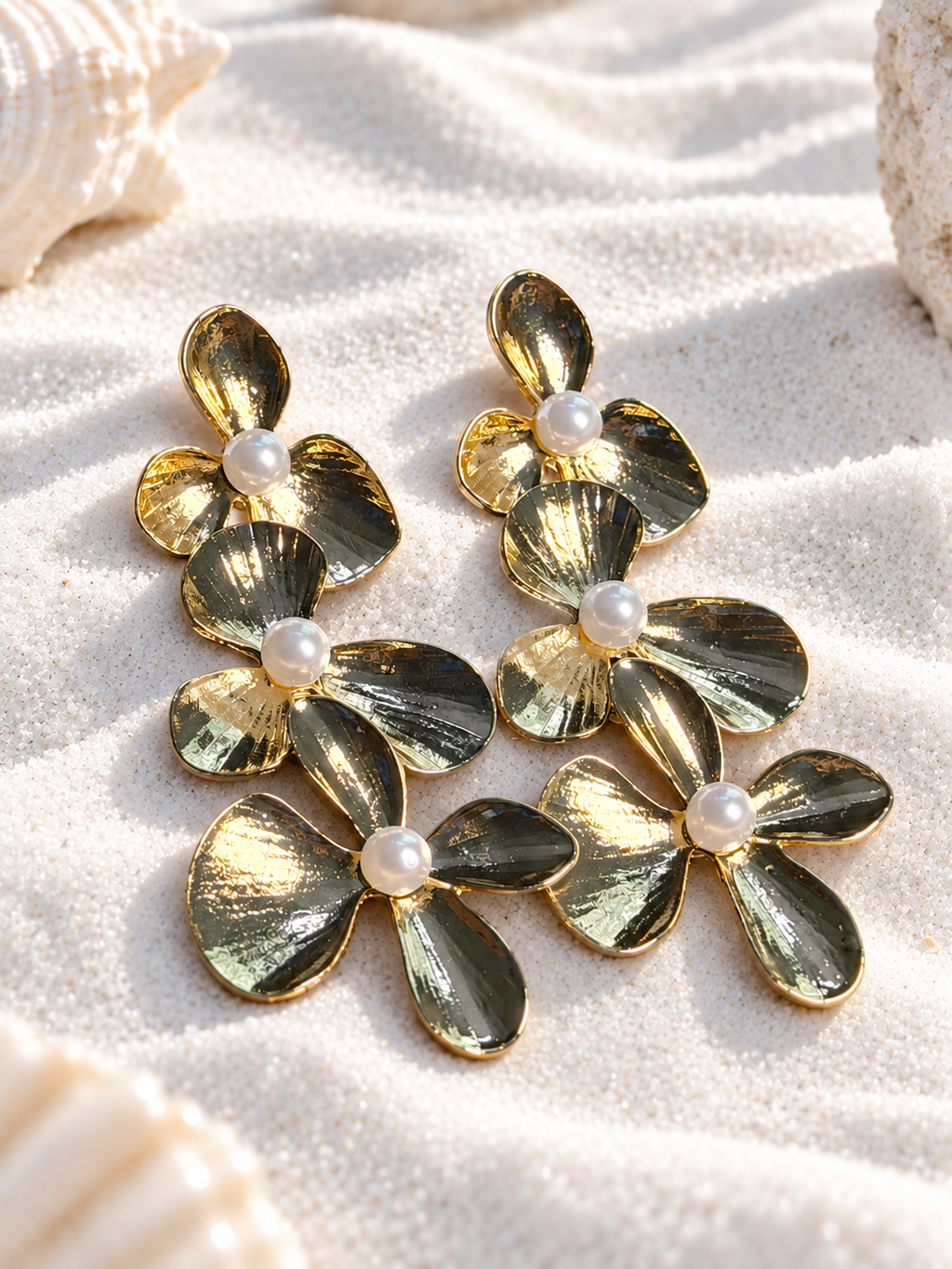 Eira Anti-Tarnish Floral Statement Earrings