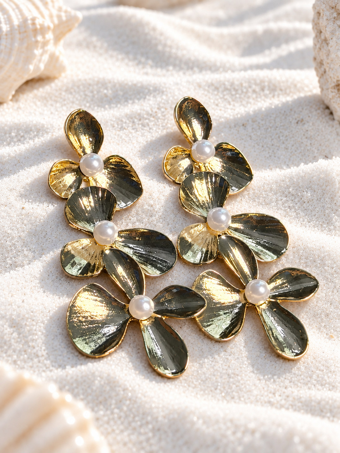 Eira Anti-Tarnish Floral Statement Earrings