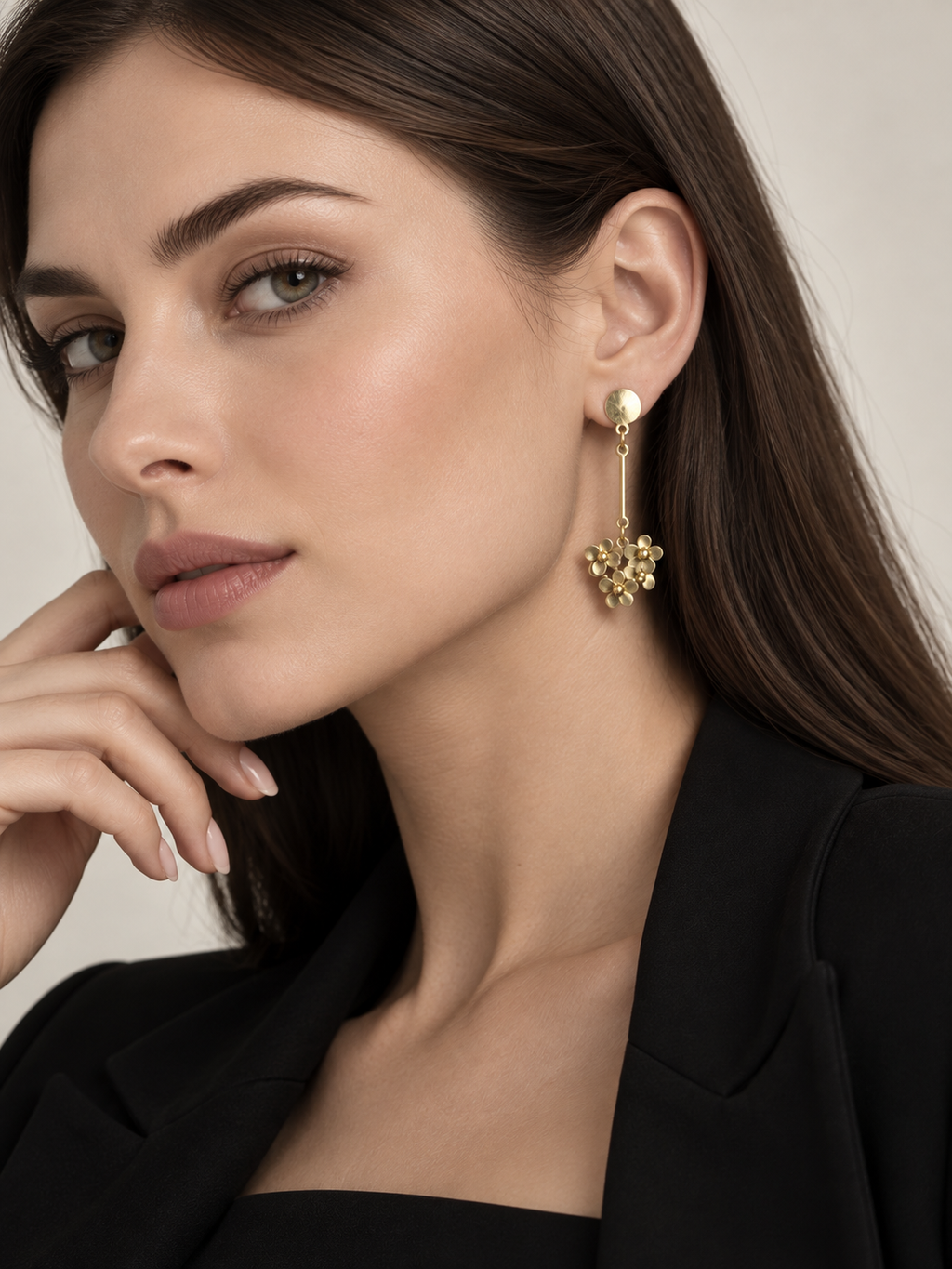 Nora Anti-Tarnish Floral Drop Earrings