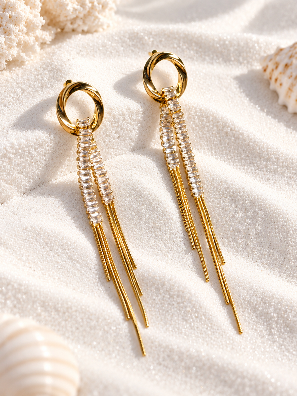 Auris 925 Silver Plated Statement Drop Earrings