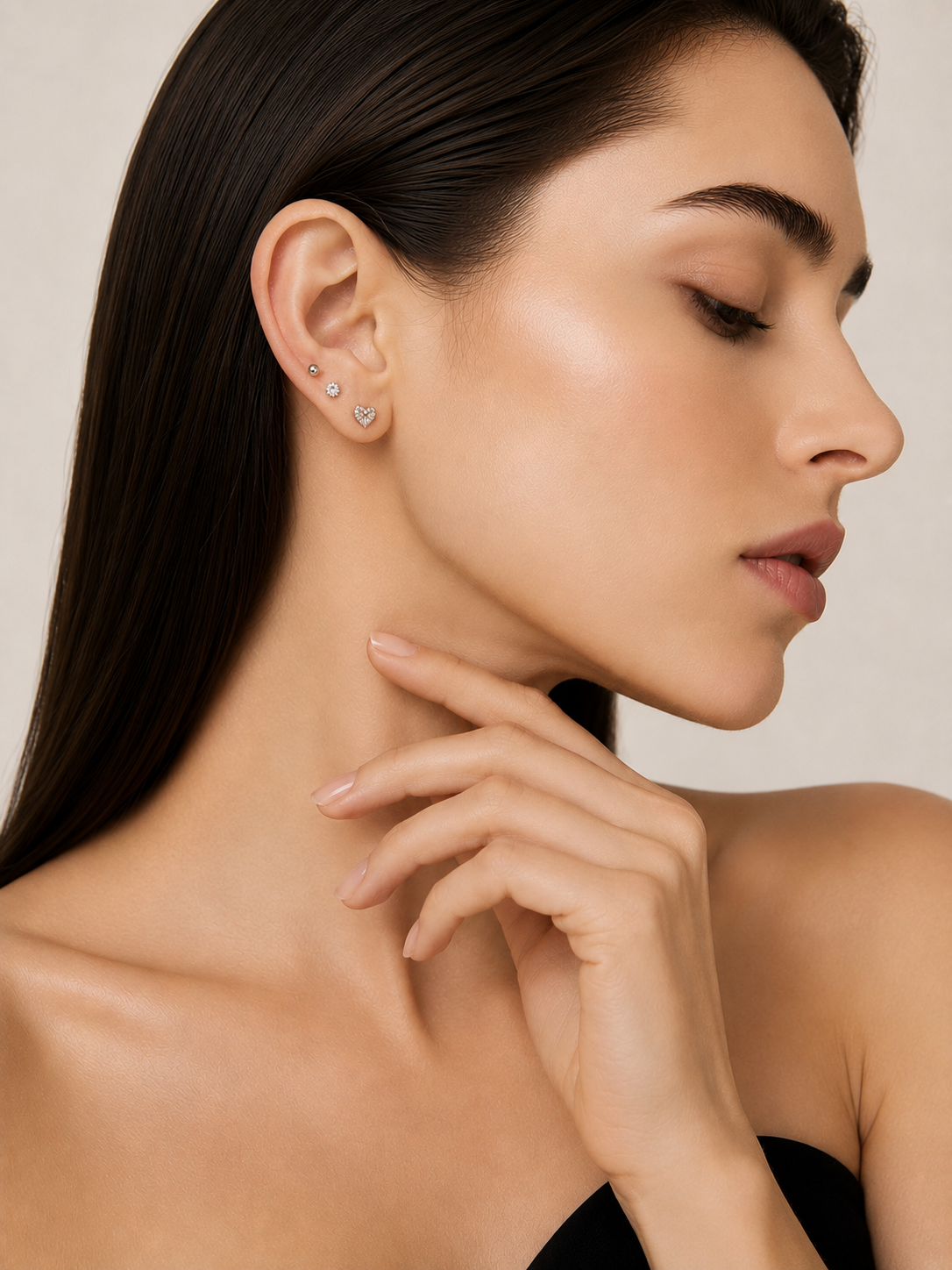 Heart Trio Earrings