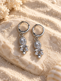 Zeya Crystal Hoop Drop Earrings