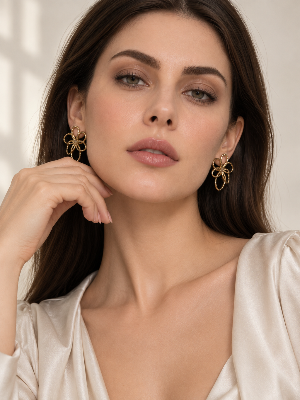 Raya Anti-Tarnish Floral Statement Earrings