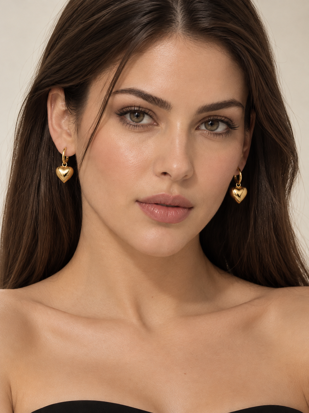 Heart Charm Hoop Earrings – Anti-Tarnish