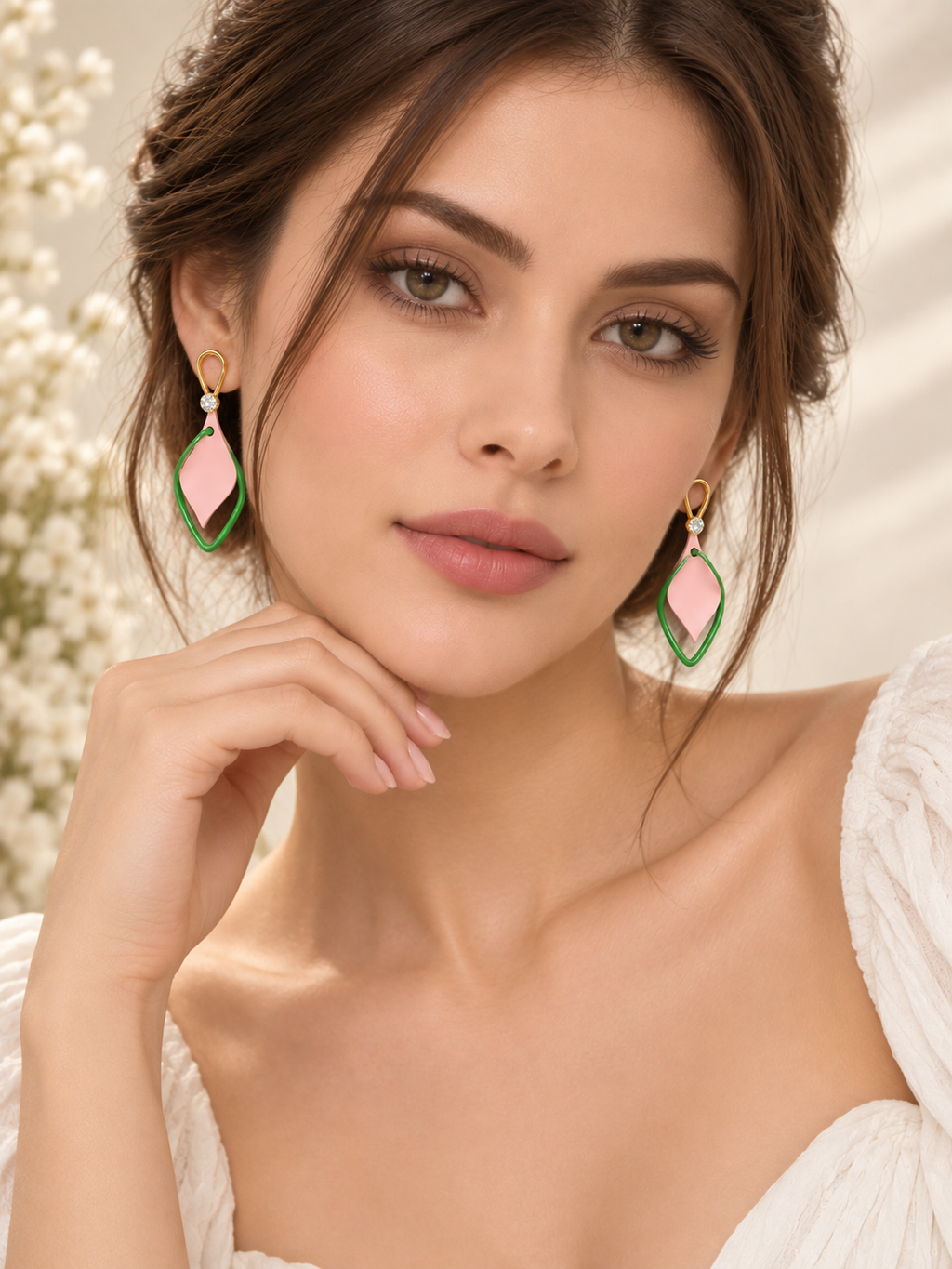 Sienna Anti-Tarnish Geometric Drop Earrings