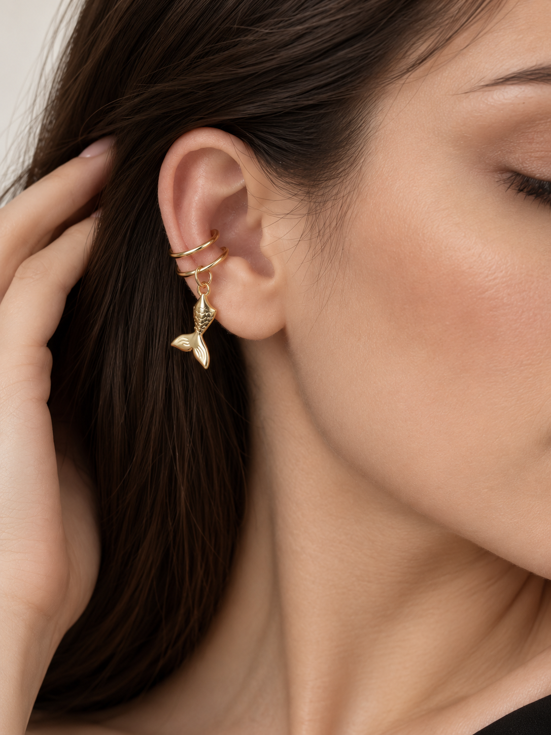 Mermaid’s Tale Ear Cuff – Anti-Tarnish