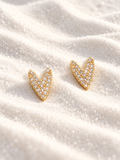 Crystal Heart Stud Earrings – Anti-Tarnish