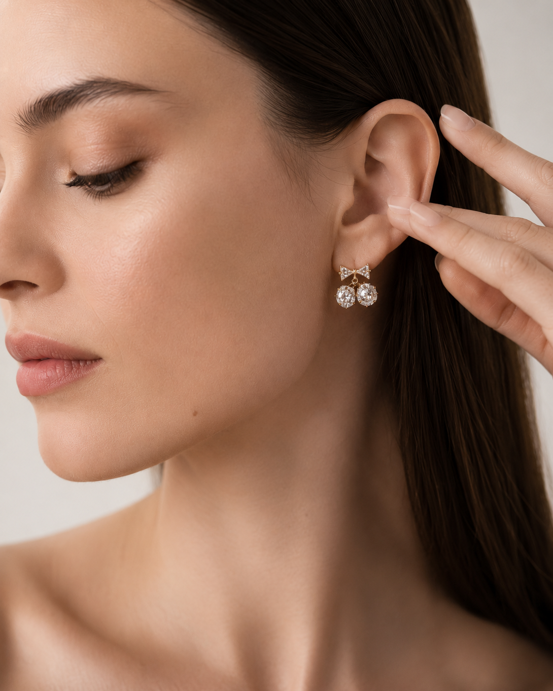 Crystal Bow Earrings