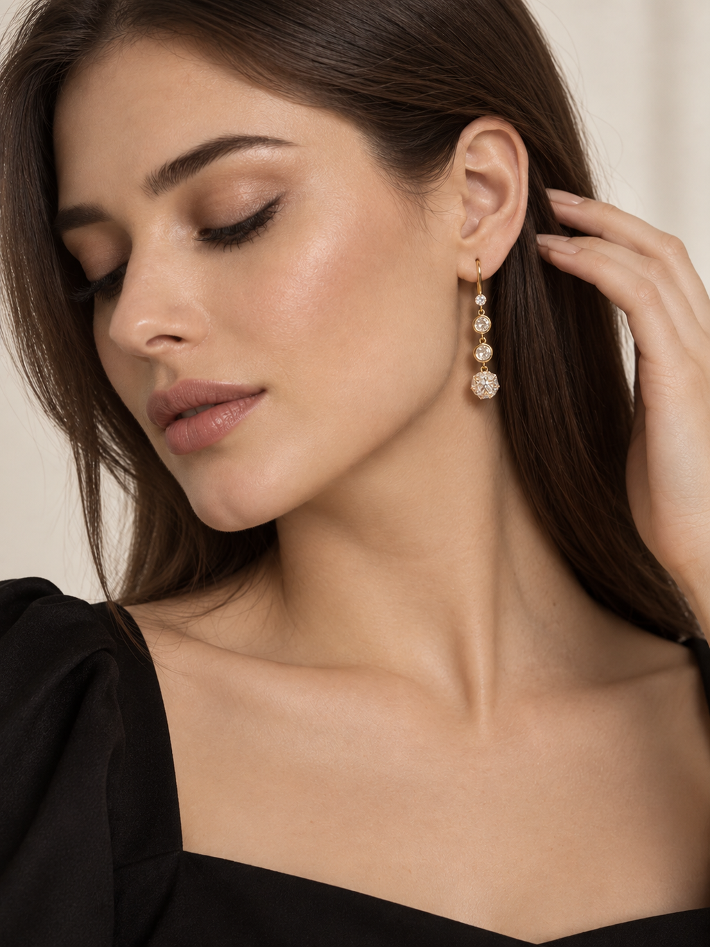 Ophelia 925 Silver Plated Cascading Drop Earrings