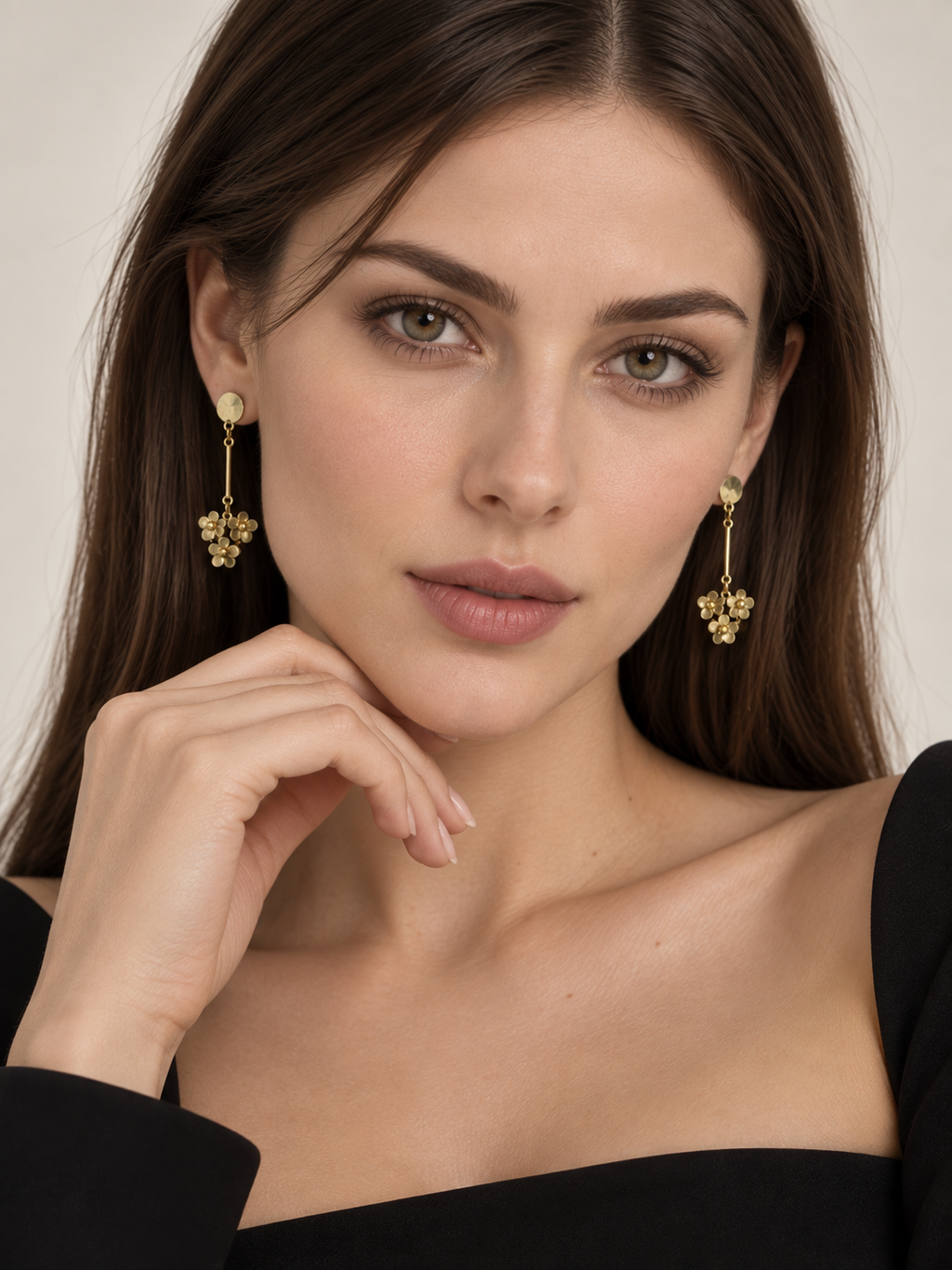 Nora Anti-Tarnish Floral Drop Earrings