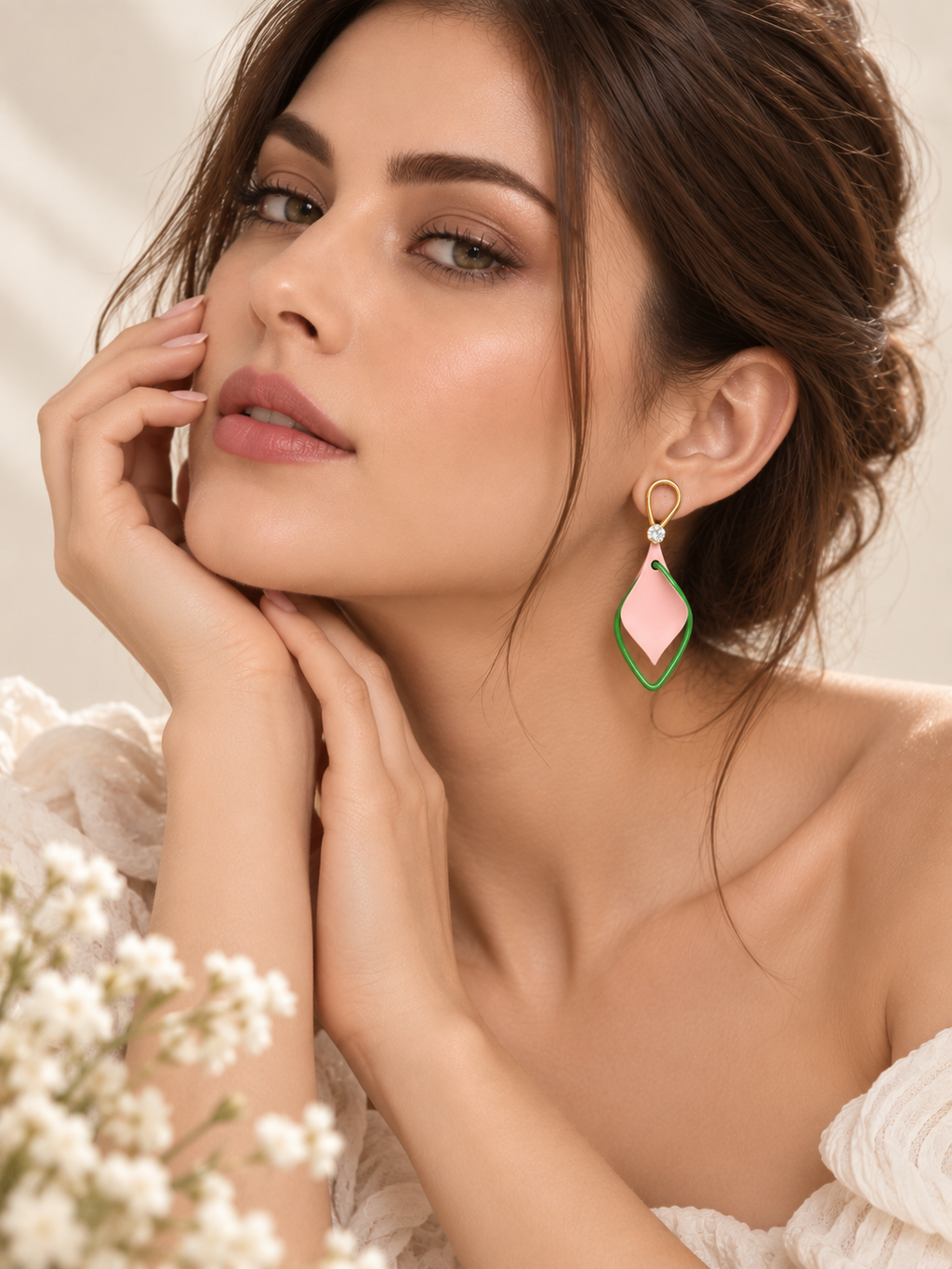 Sienna Anti-Tarnish Geometric Drop Earrings