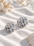 Mabel 925 Silver Plated Crystal Stud Earrings