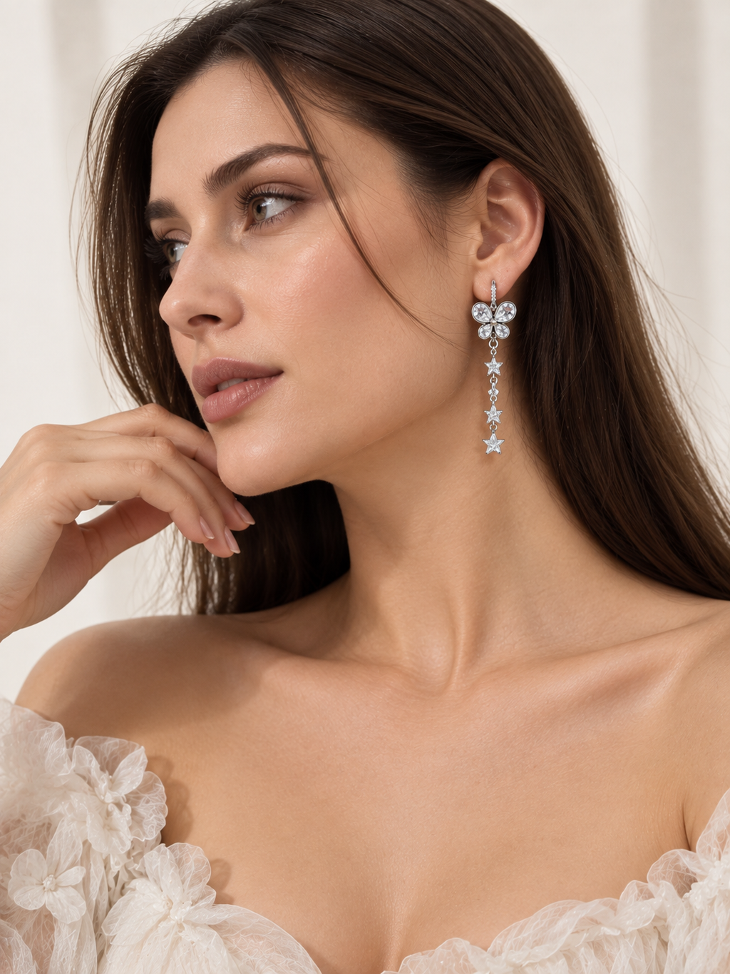 Lumière Butterfly Drop Earrings