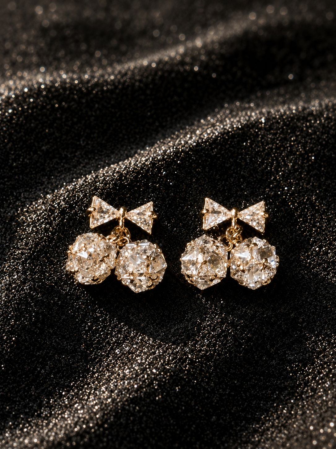 Crystal Bow Earrings