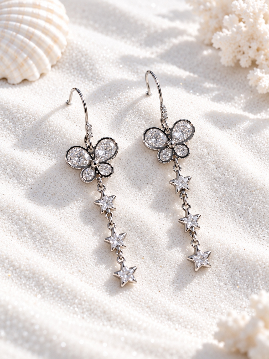 Lumière Butterfly Drop Earrings