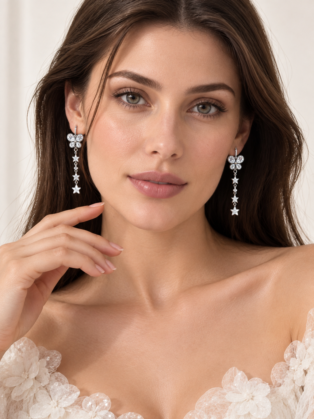 Lumière Butterfly Drop Earrings
