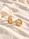 Twist Crystal Hoop Earrings – Anti-Tarnish