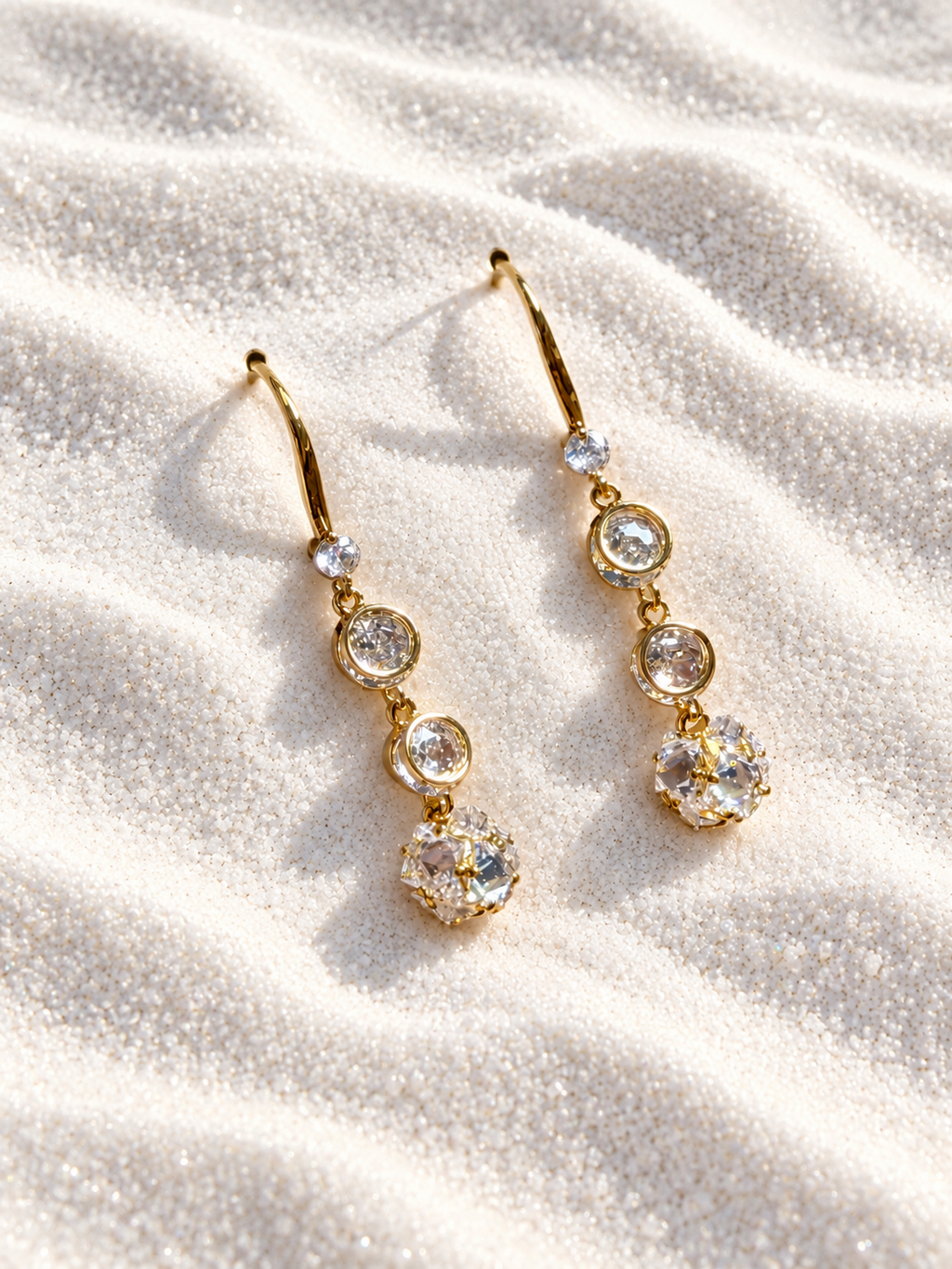 Ophelia 925 Silver Plated Cascading Drop Earrings