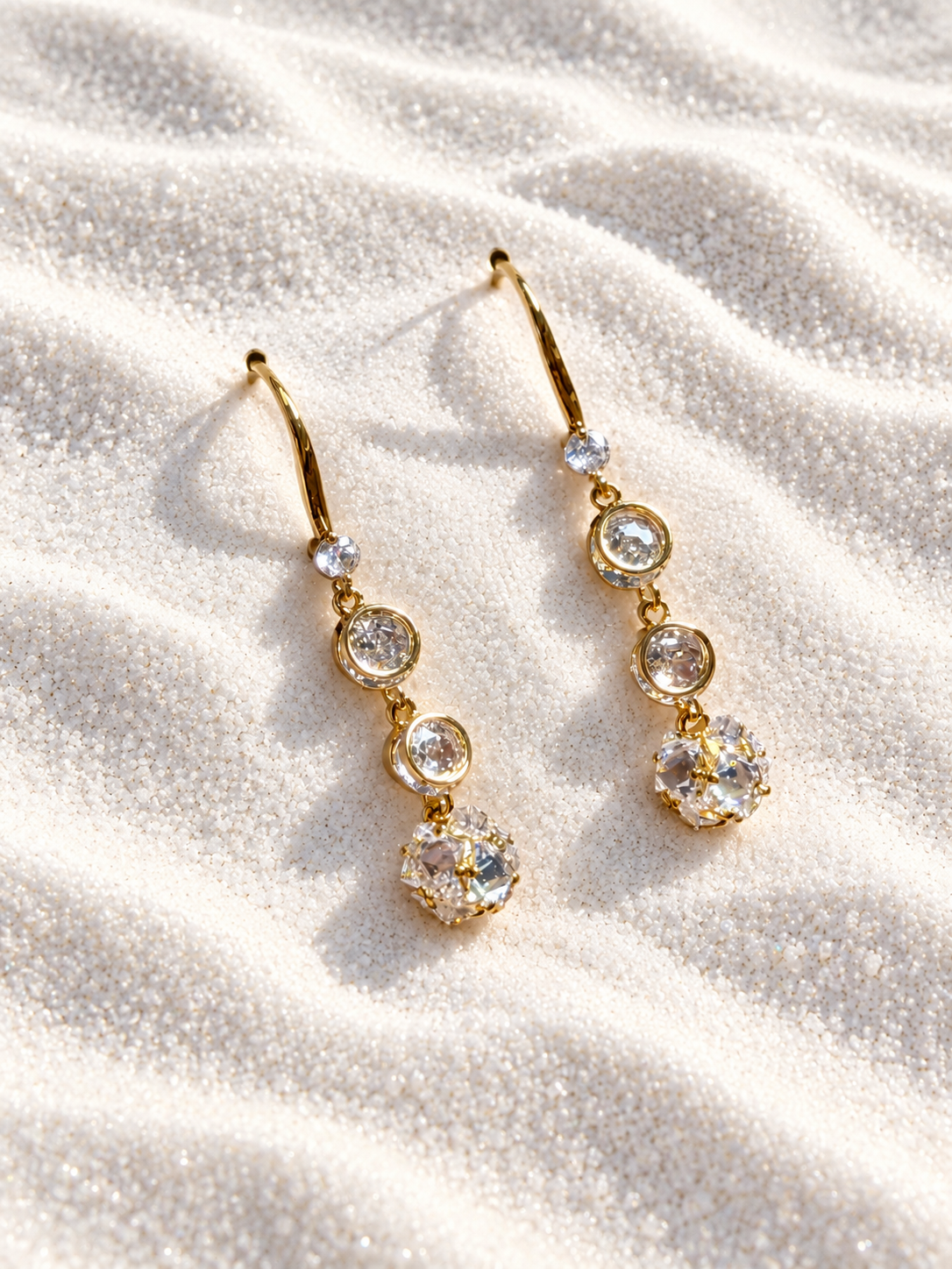 Ophelia 925 Silver Plated Cascading Drop Earrings