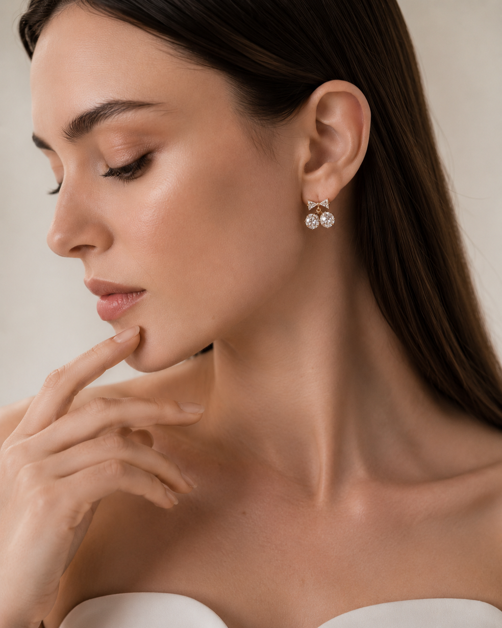 Crystal Bow Earrings