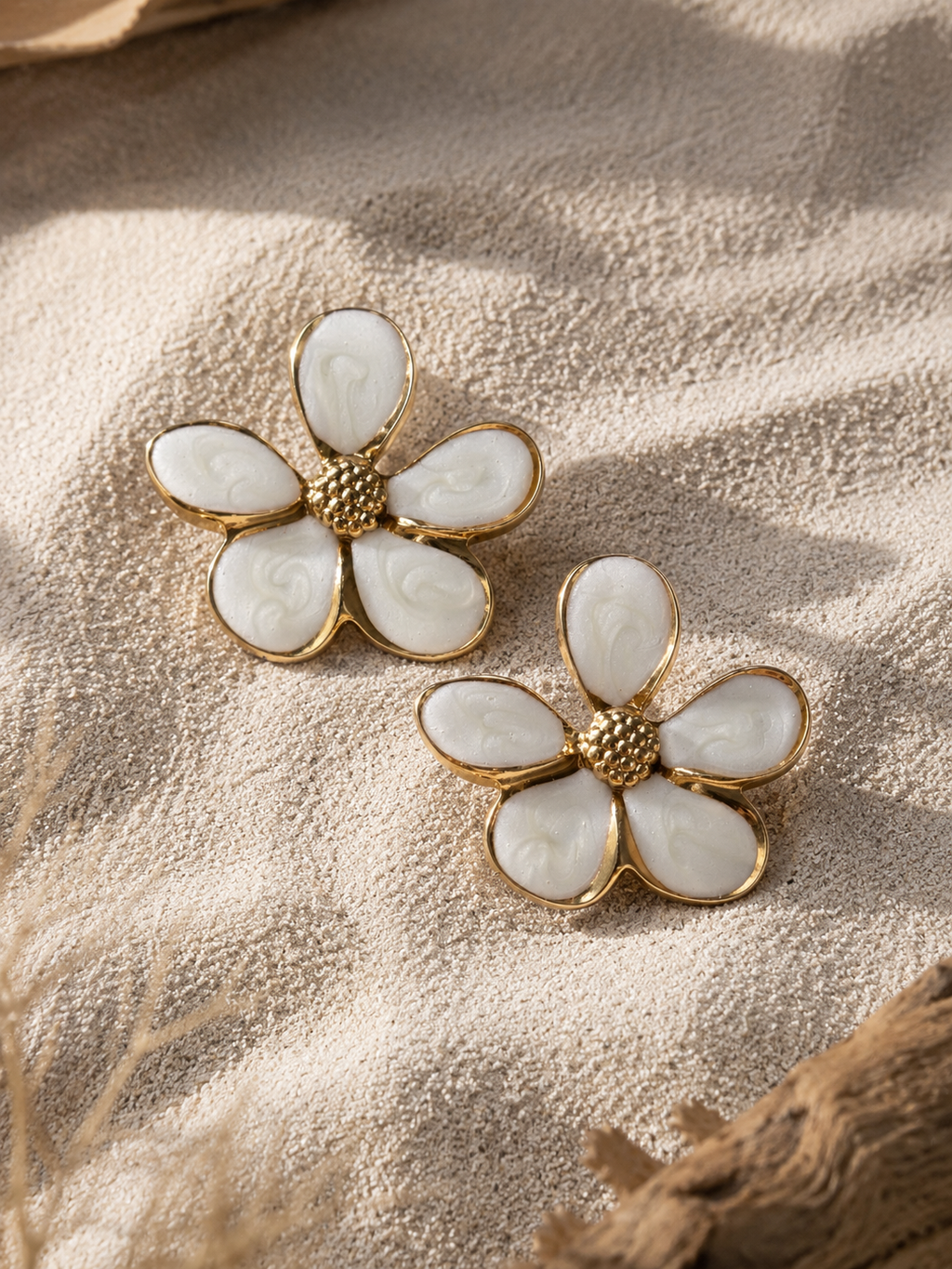 Ivory Flower Earrings