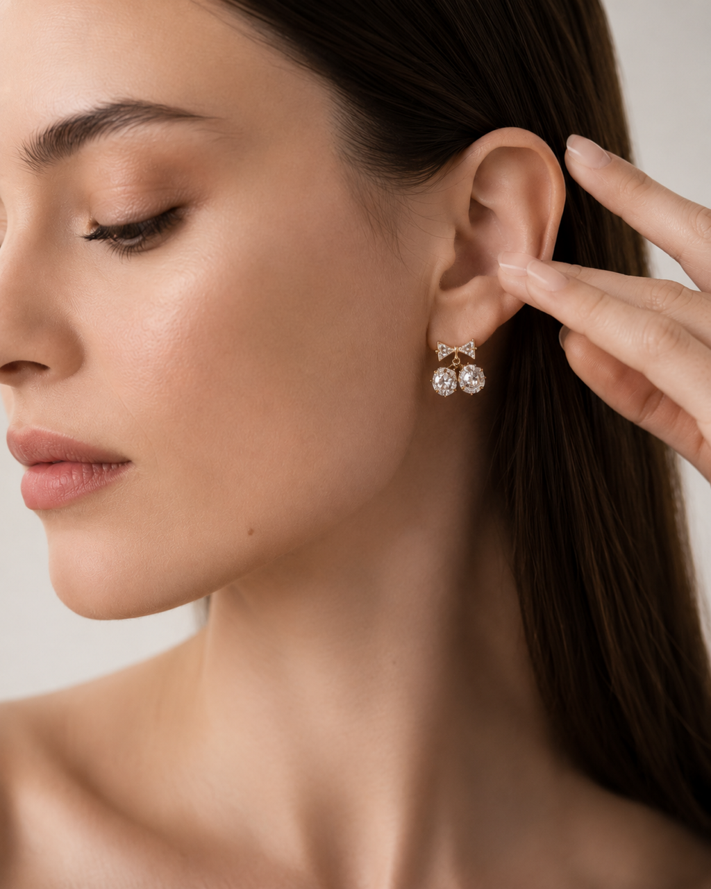 Crystal Bow Earrings