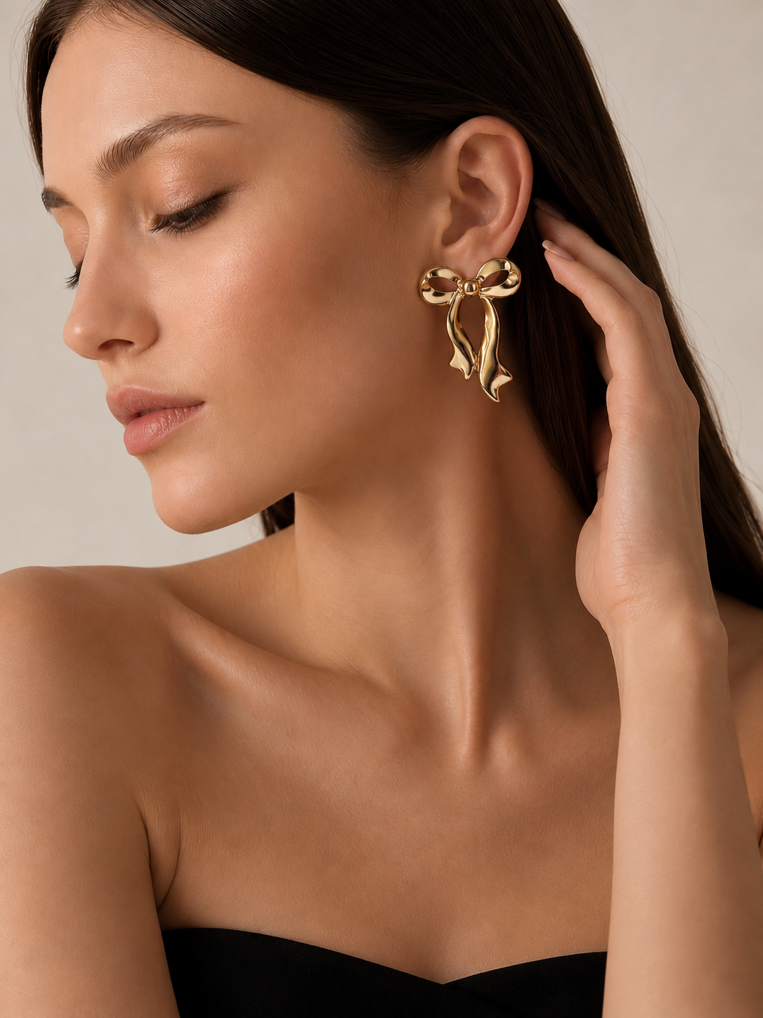 Golden Bow Earrings