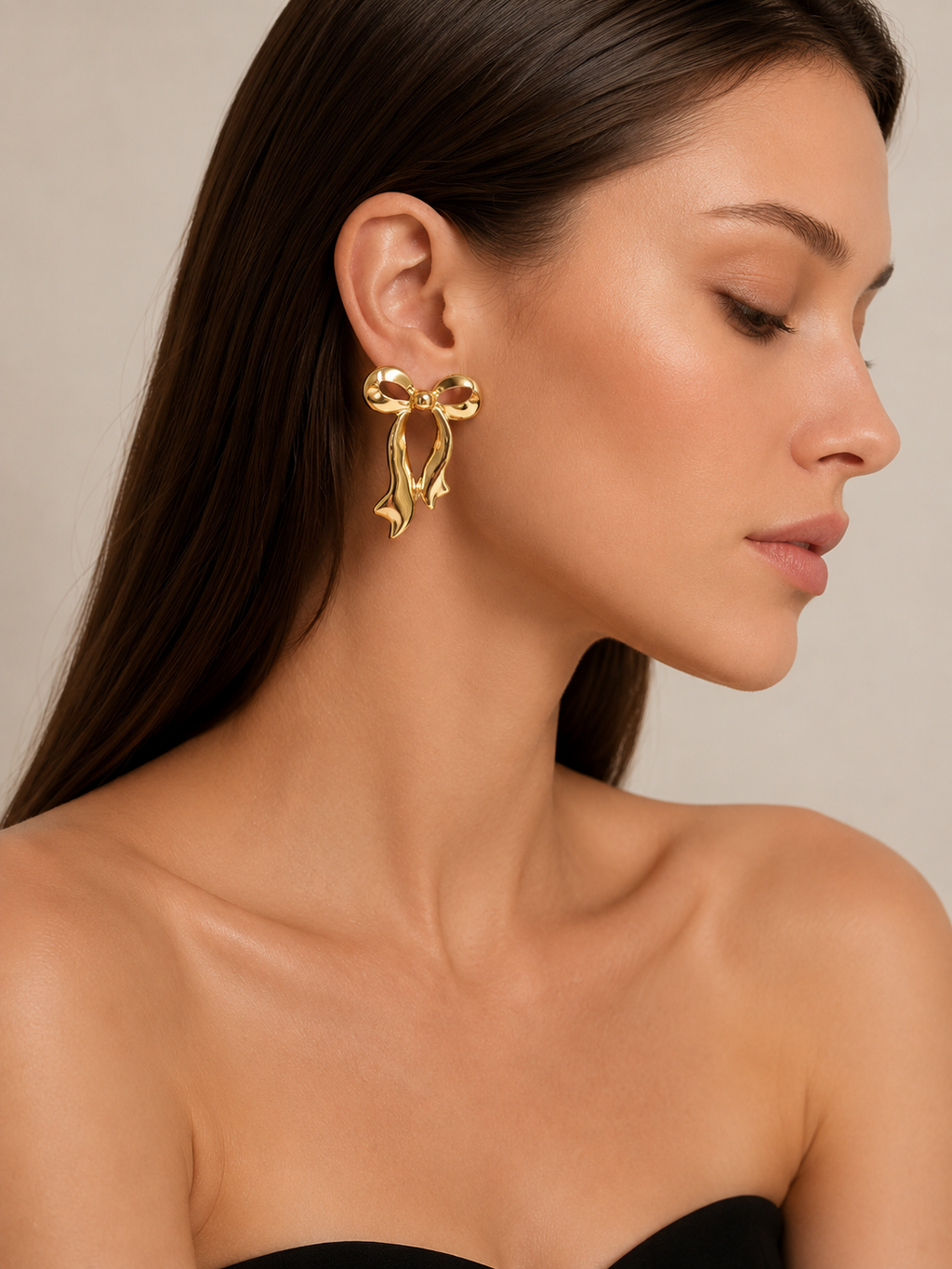 Golden Bow Earrings