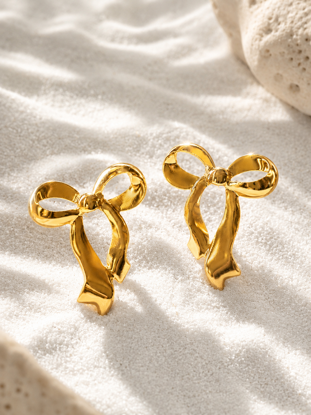 Golden Bow Earrings