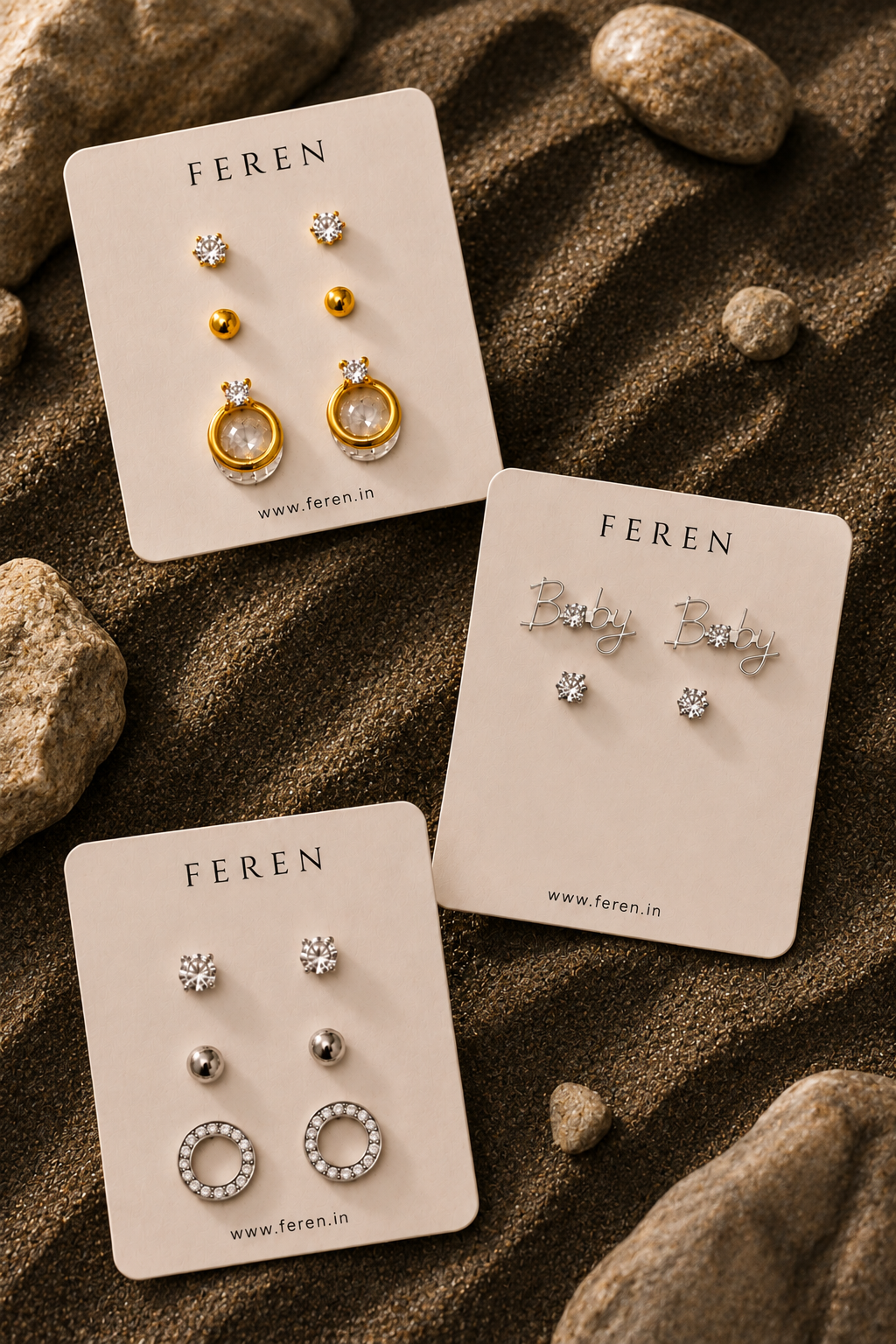 Earring Combo | Pack of 3 | 8 Pairs