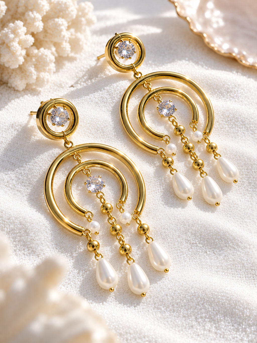 Elise Anti-Tarnish Pearl Drop Earrings