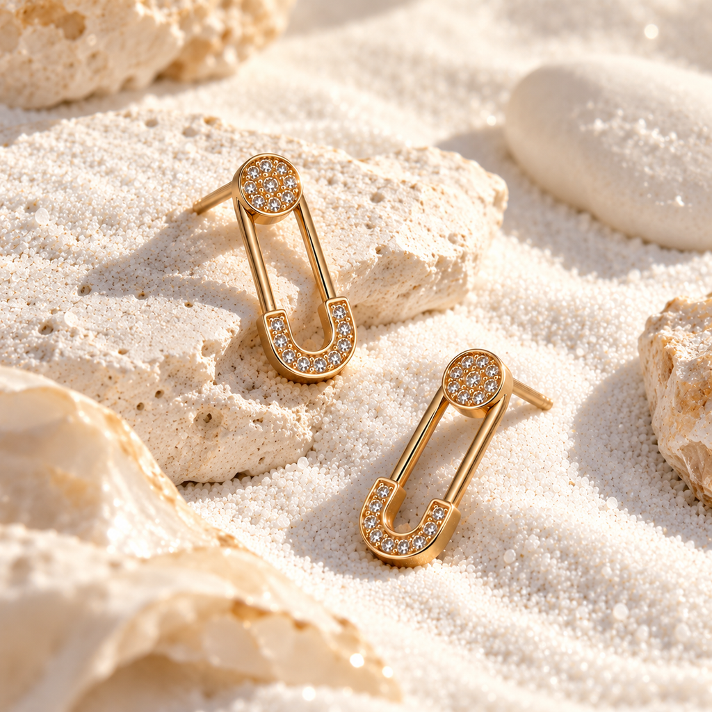 Crystal Pin Earrings